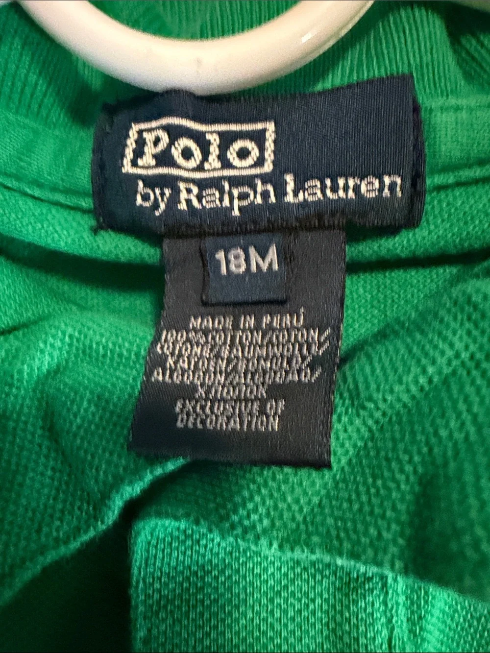 Polo by Ralph Lauren Green Kids Polo with Navy Pony